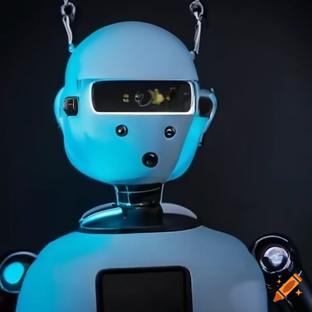 Android robot with a bandana