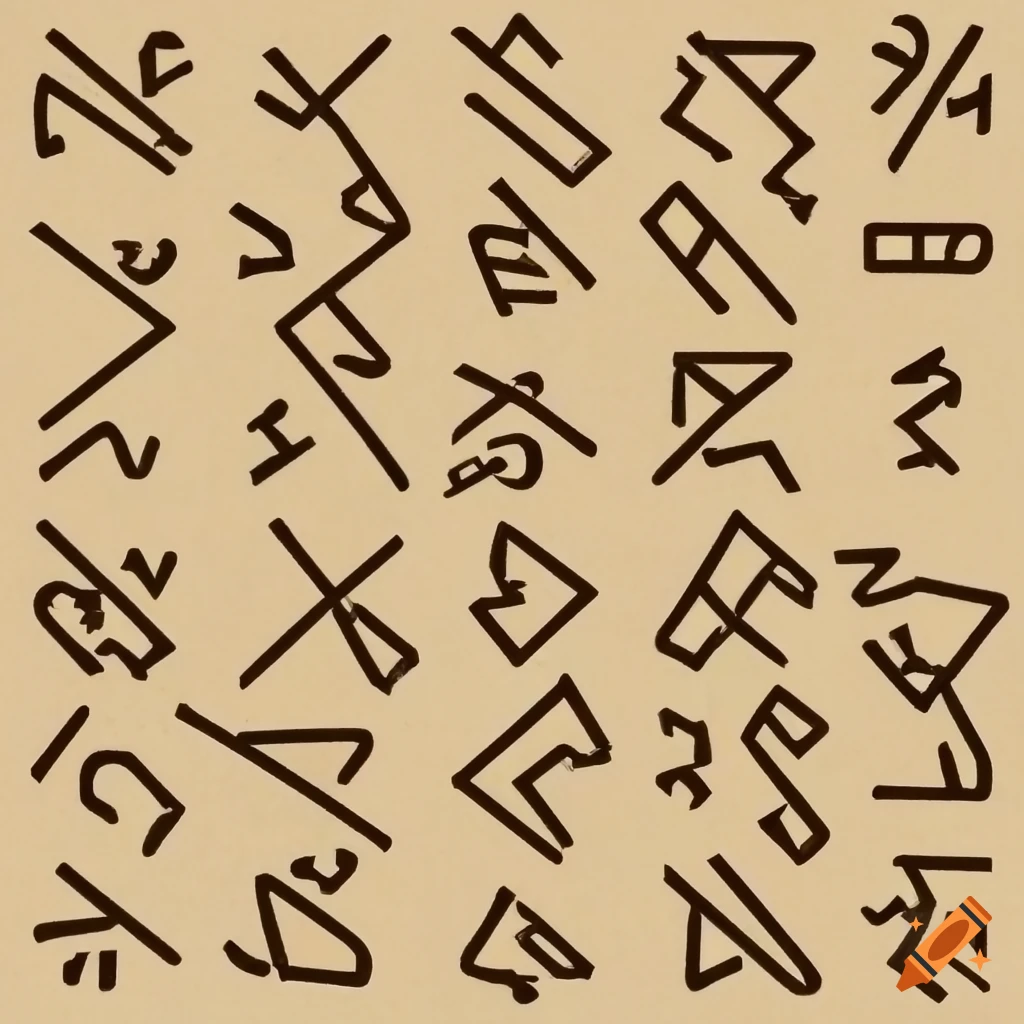 paper with mysterious runes