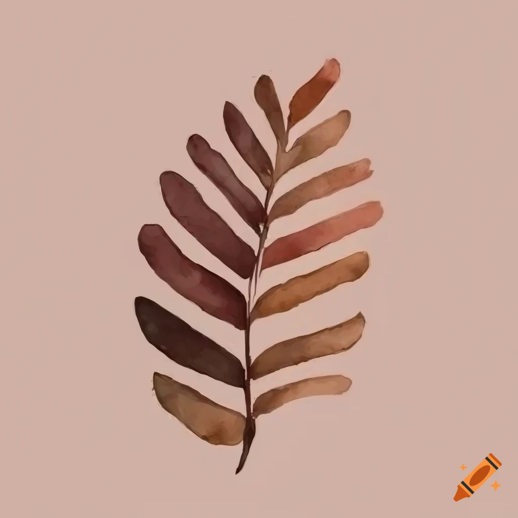 watercolor illustration of elegant leaves
