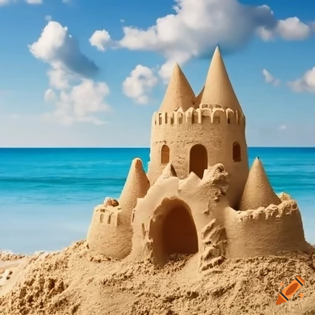 sand castle on the beach