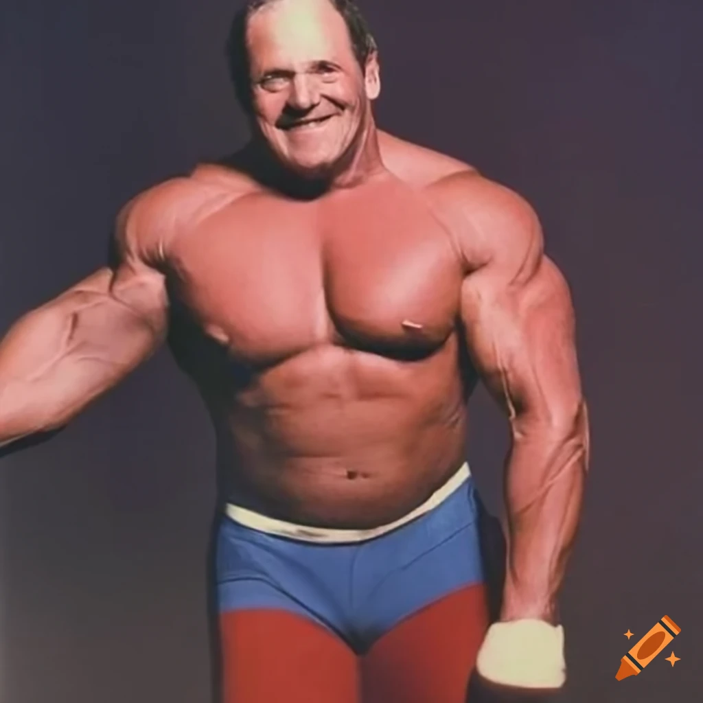 vintage photo of a muscular man outdoors