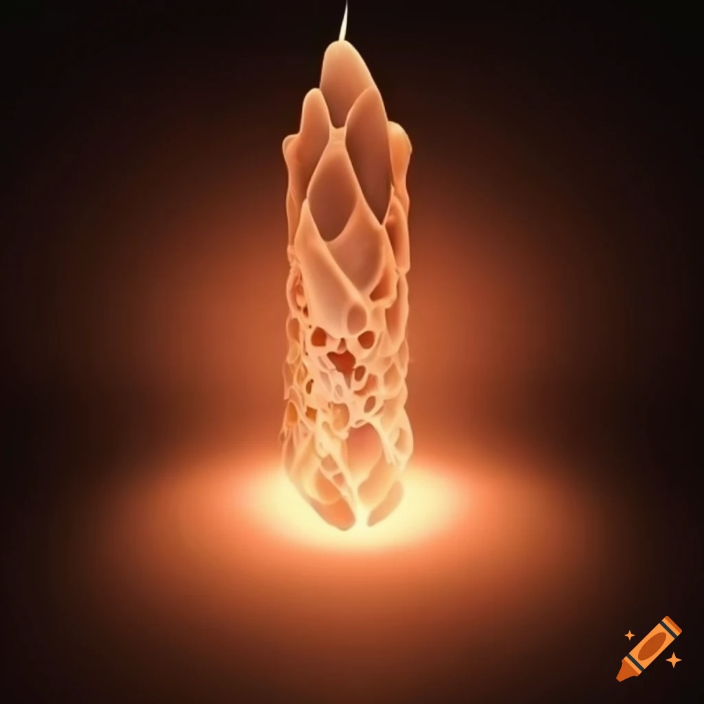 intricate bioengineered candle design in 2300 AD