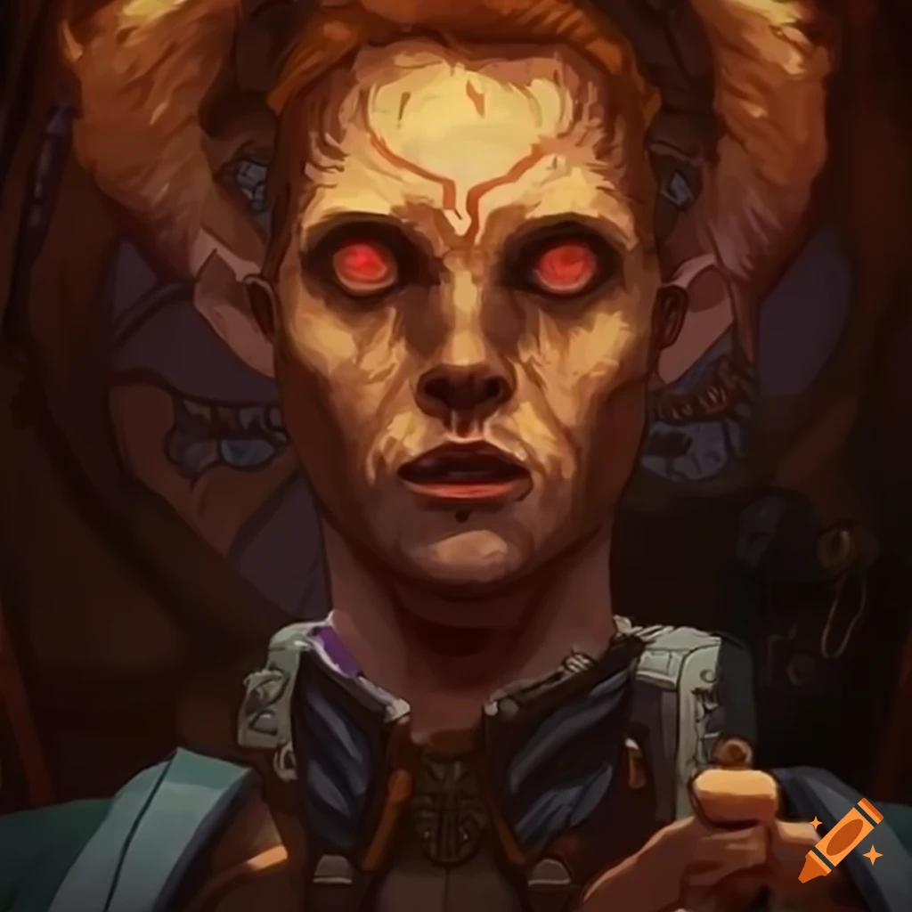 image of a stoic engineer in arcane style