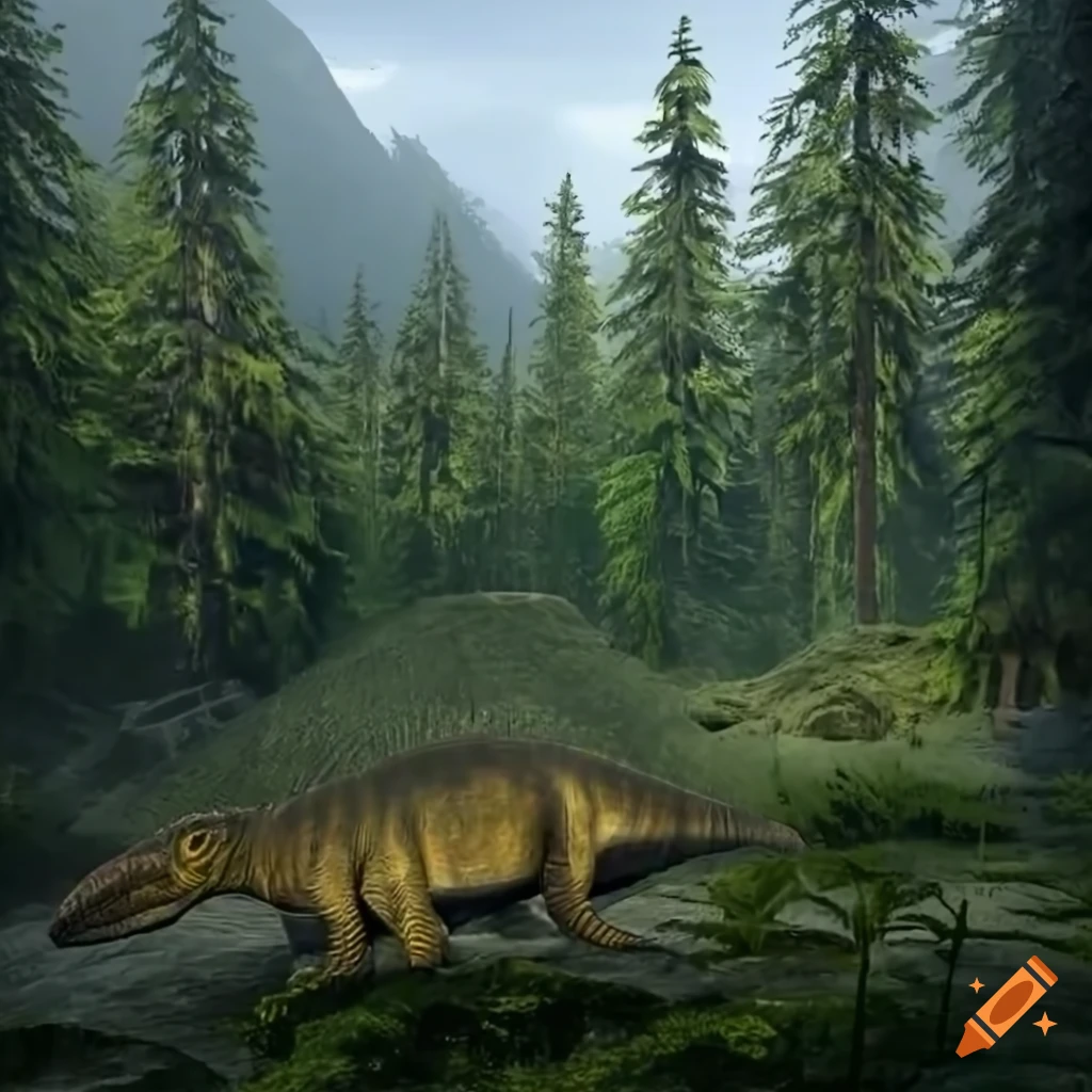 colorful and detailed Iguanodon dinosaur