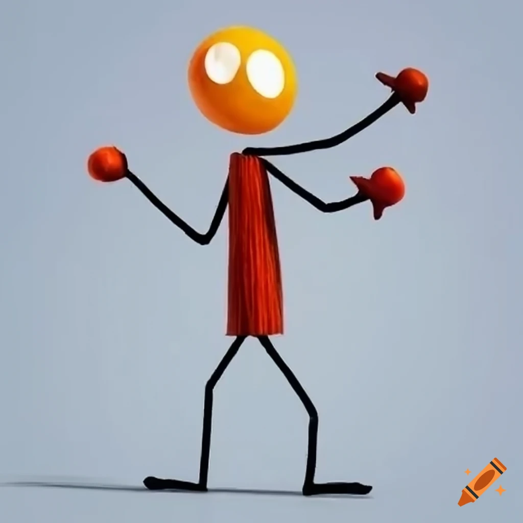 cartoon stickfigure dancing with joy
