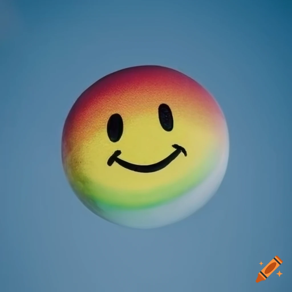colorful smiley face in the sky