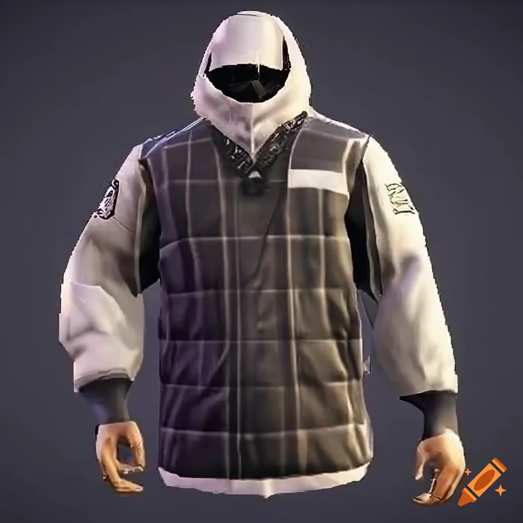 front view of clothing with PS2/GTA-style design
