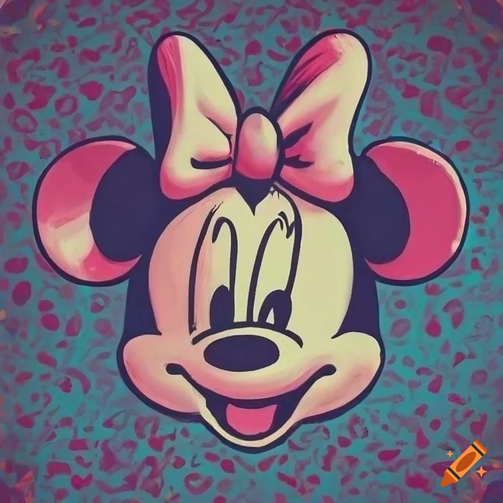 vintage pop art of Minnie Mouse
