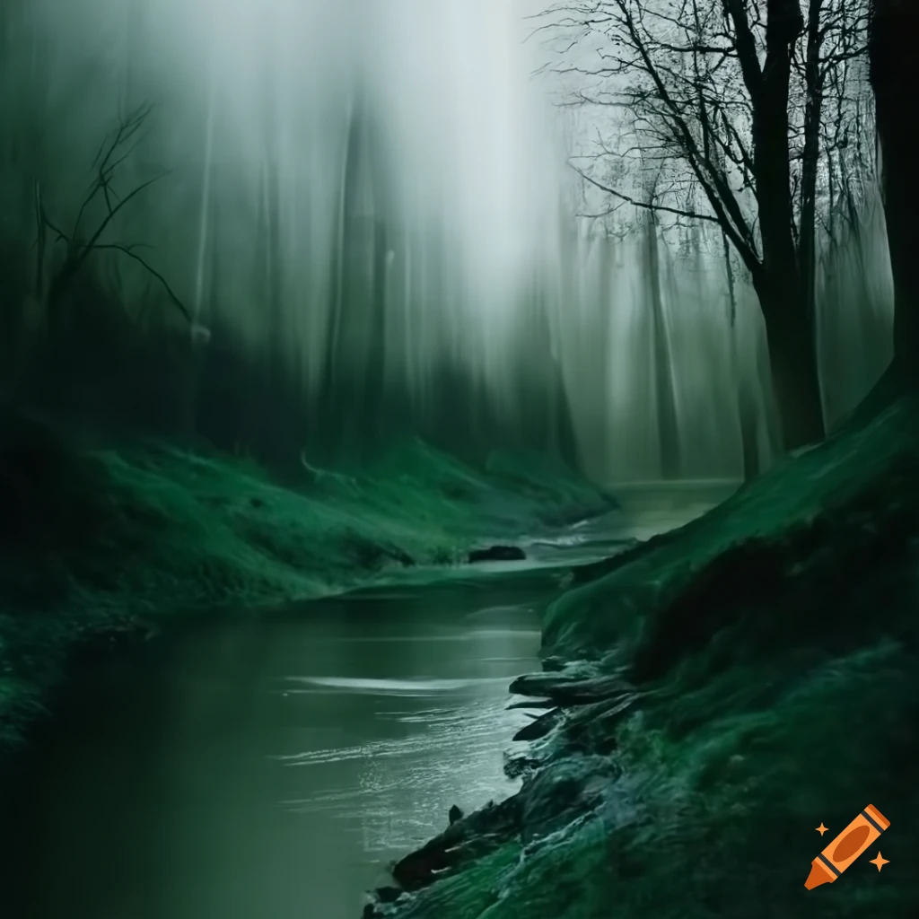 photorealistic landscape inspired by Lord of the Rings