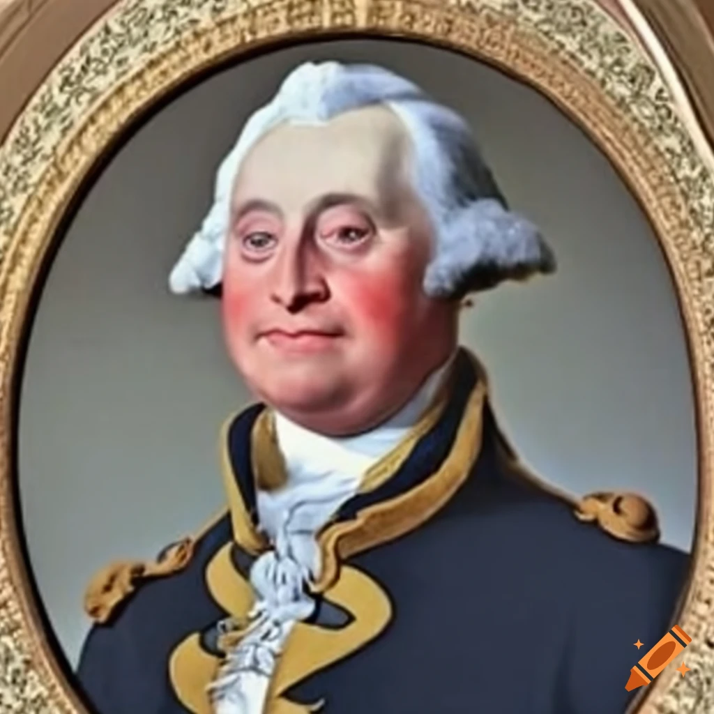 portrait of George Washington with Down syndrome