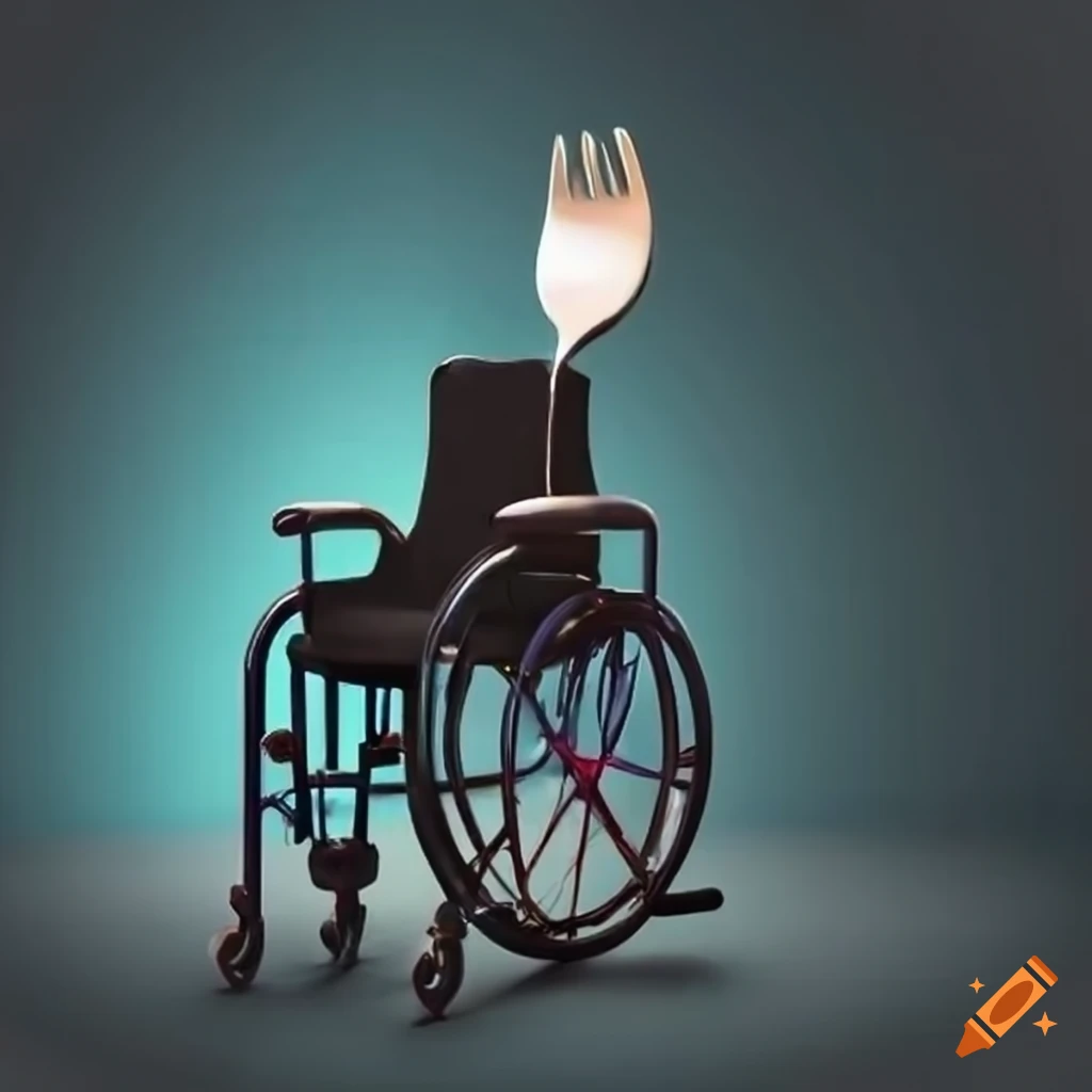 image of a spork in a wheelchair
