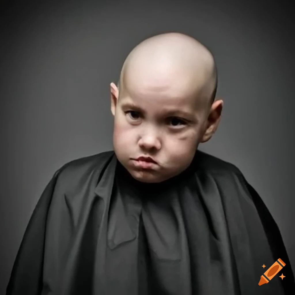 image of a bald dwarf at a barbershop