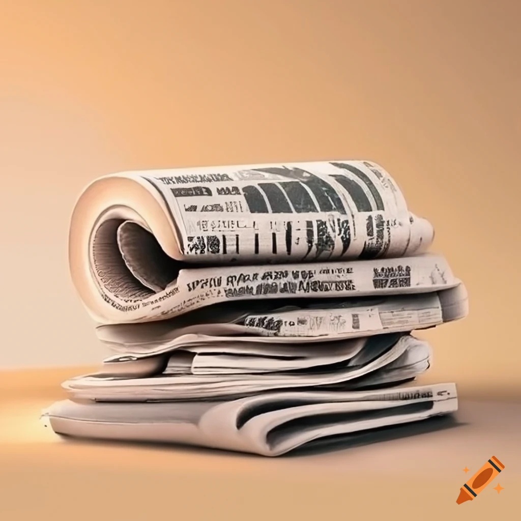 black and white newspaper