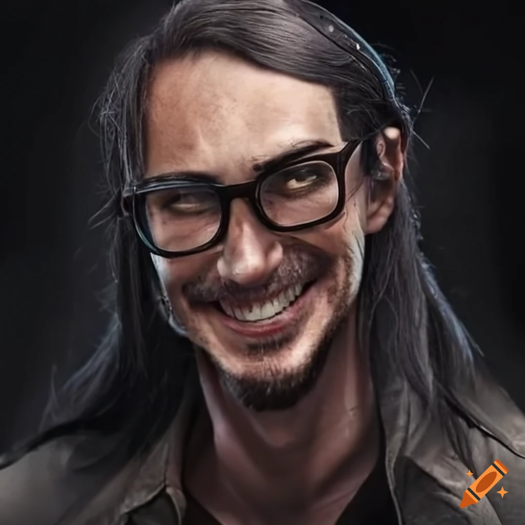 picture of a man welding with a big smile