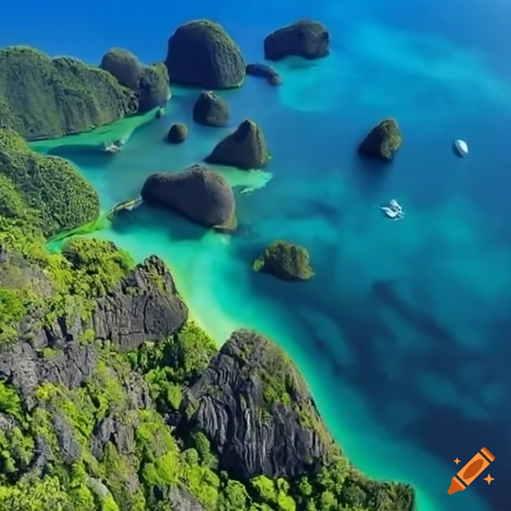 beautiful tropical island