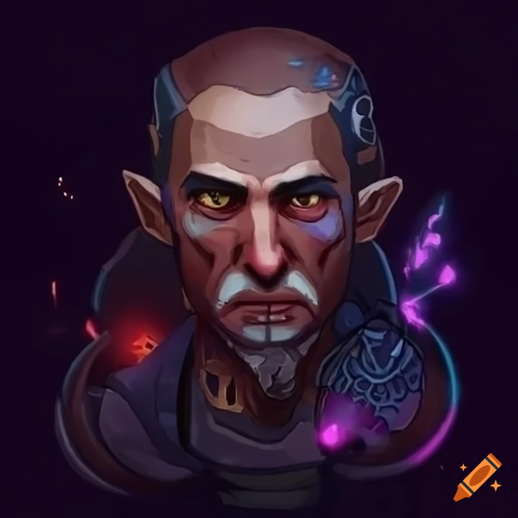 image of a stoic engineer in arcane style
