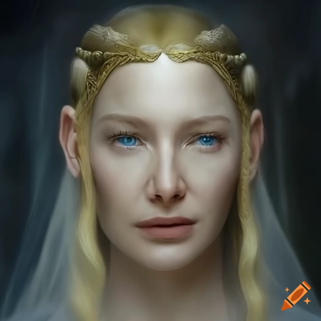 photorealistic portrait of Galadriel from Lord of the Rings