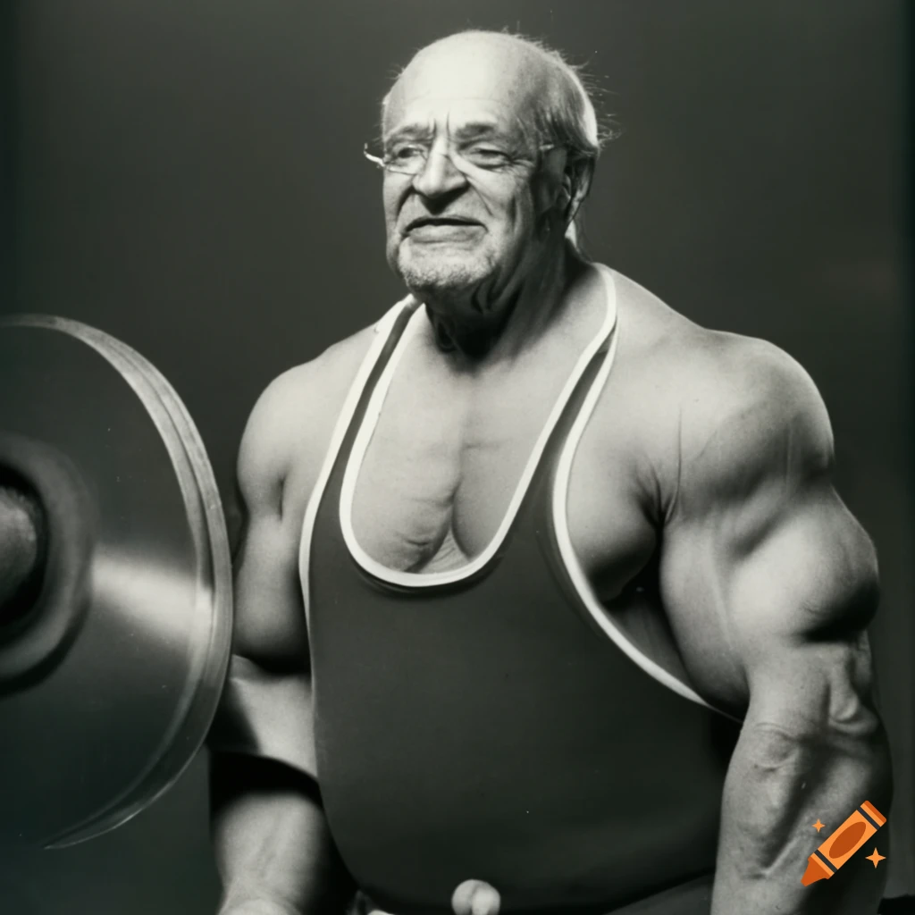 old photo of a strongman bodybuilder