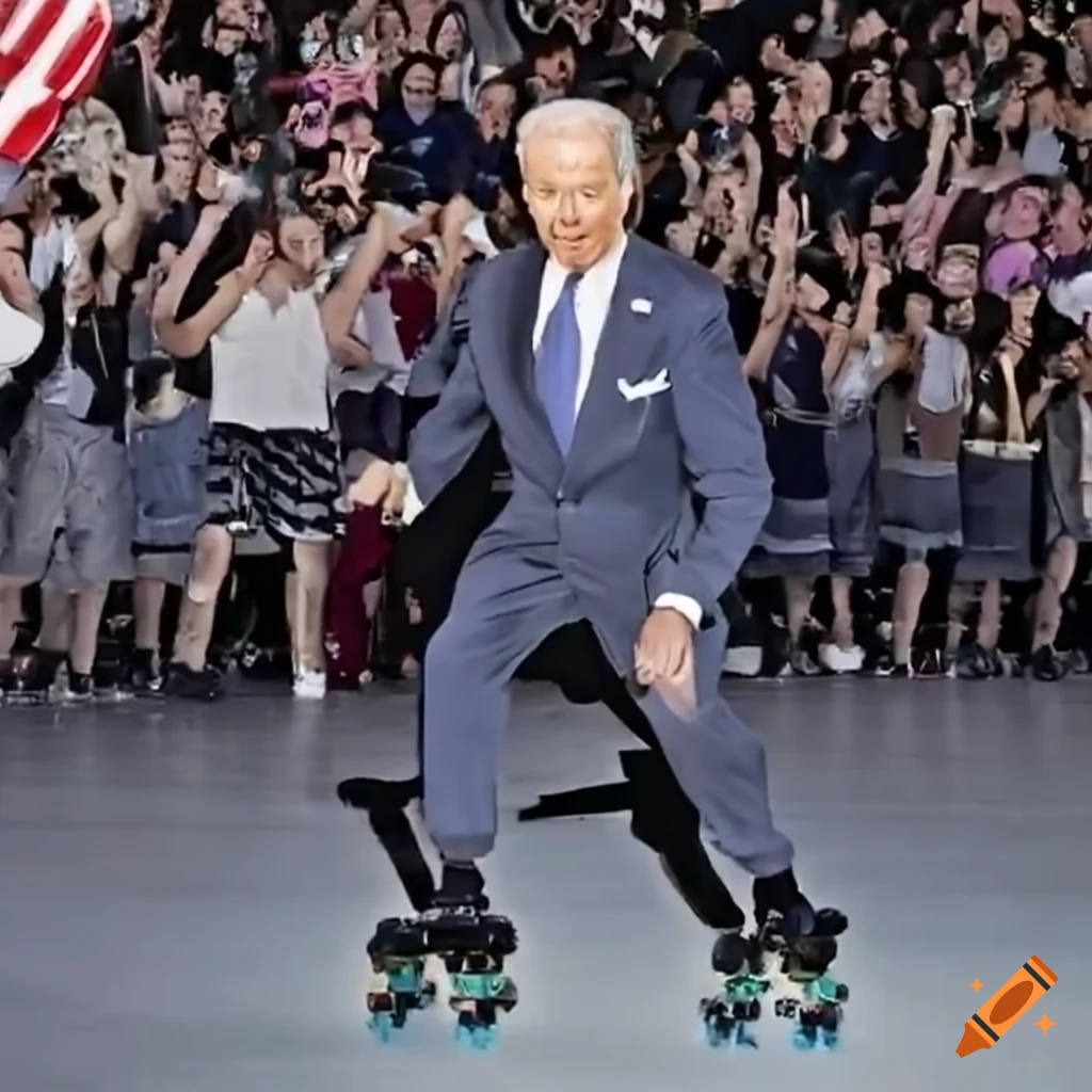Joe Biden roller skating