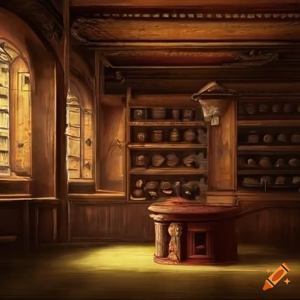 medieval pharmacy room