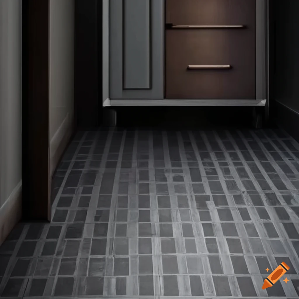 elegant grey tile flooring design
