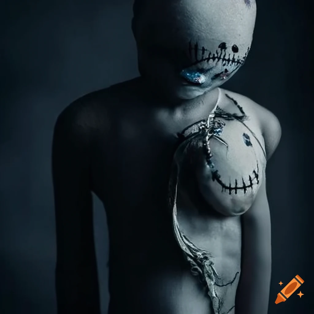voodoo doll with blue eyes