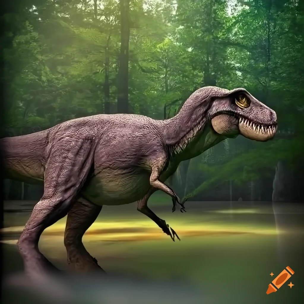 scientific illustration of a feathered Tyrannosaurus in Louisiana