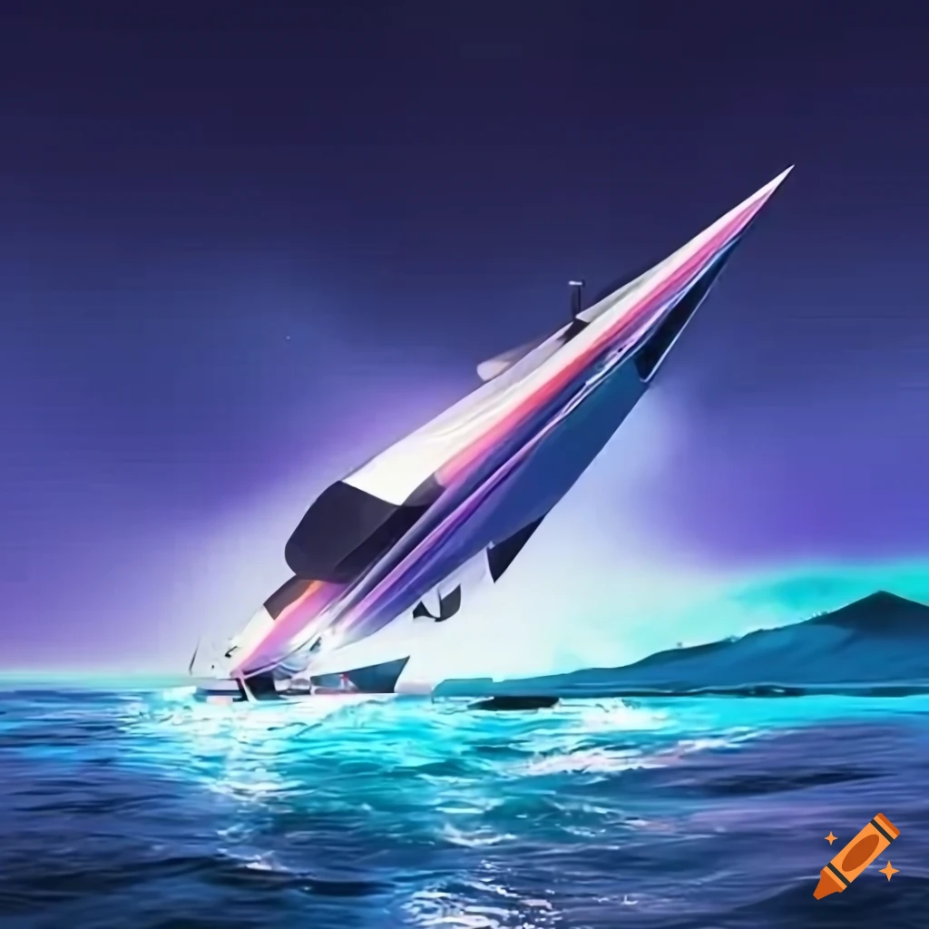 image of a thrilling space yacht race