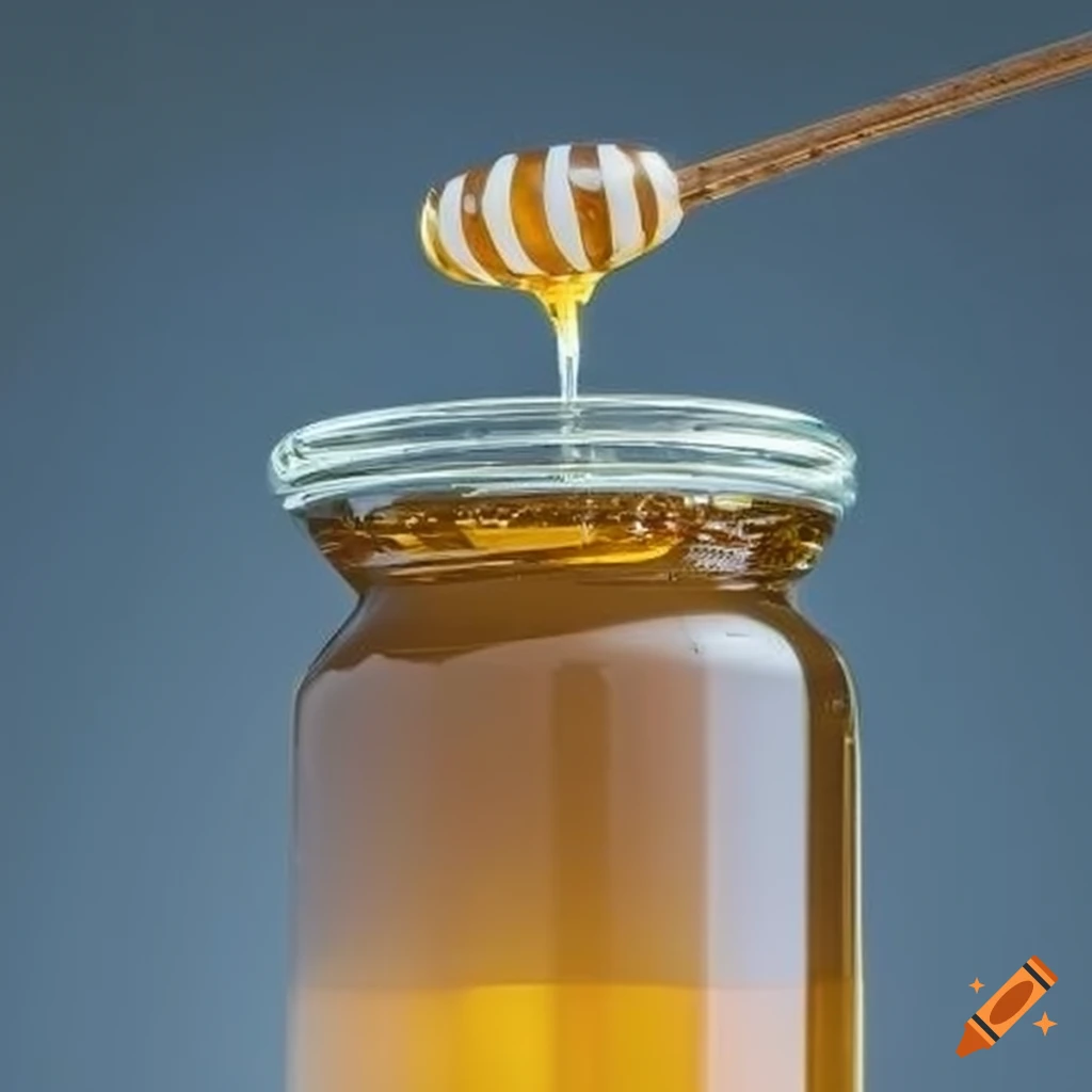 jar of honey floating inside a spaceship