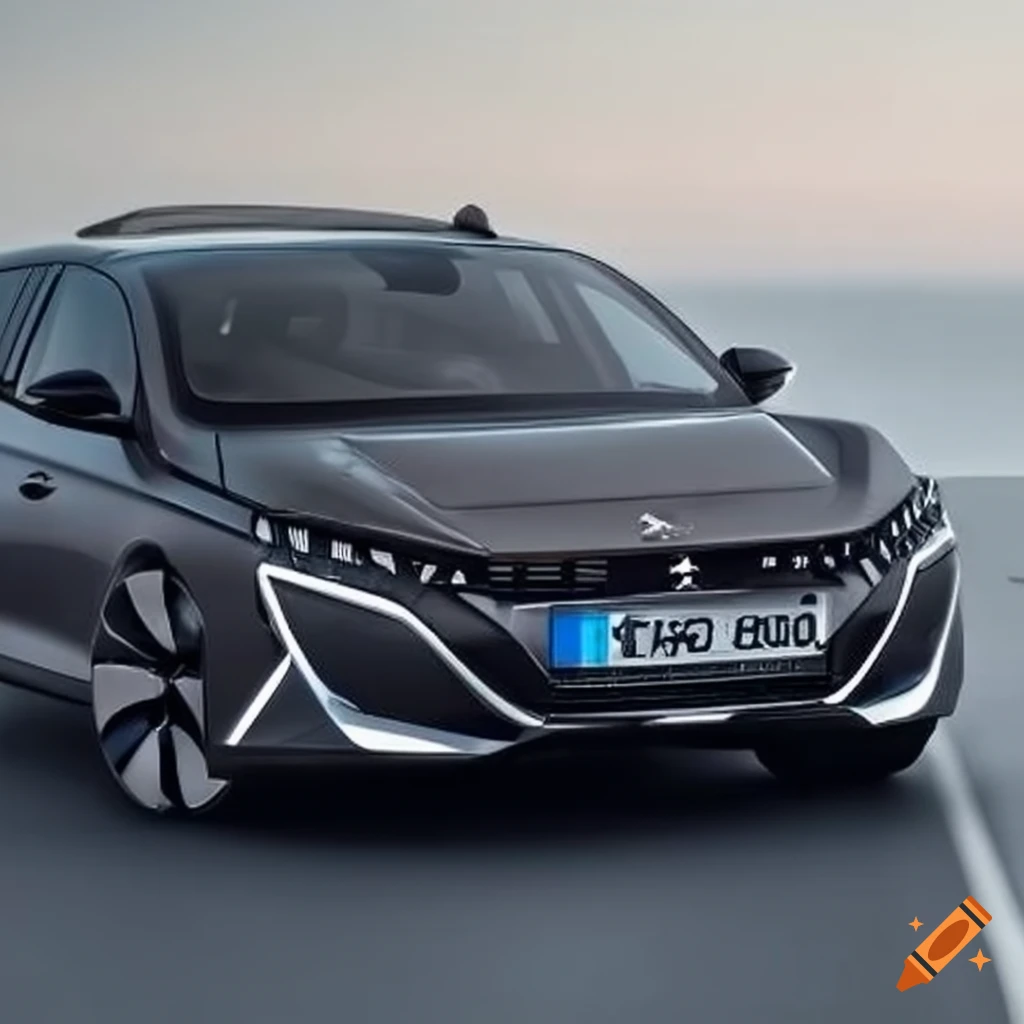 concept car of a futuristic Peugeot 308
