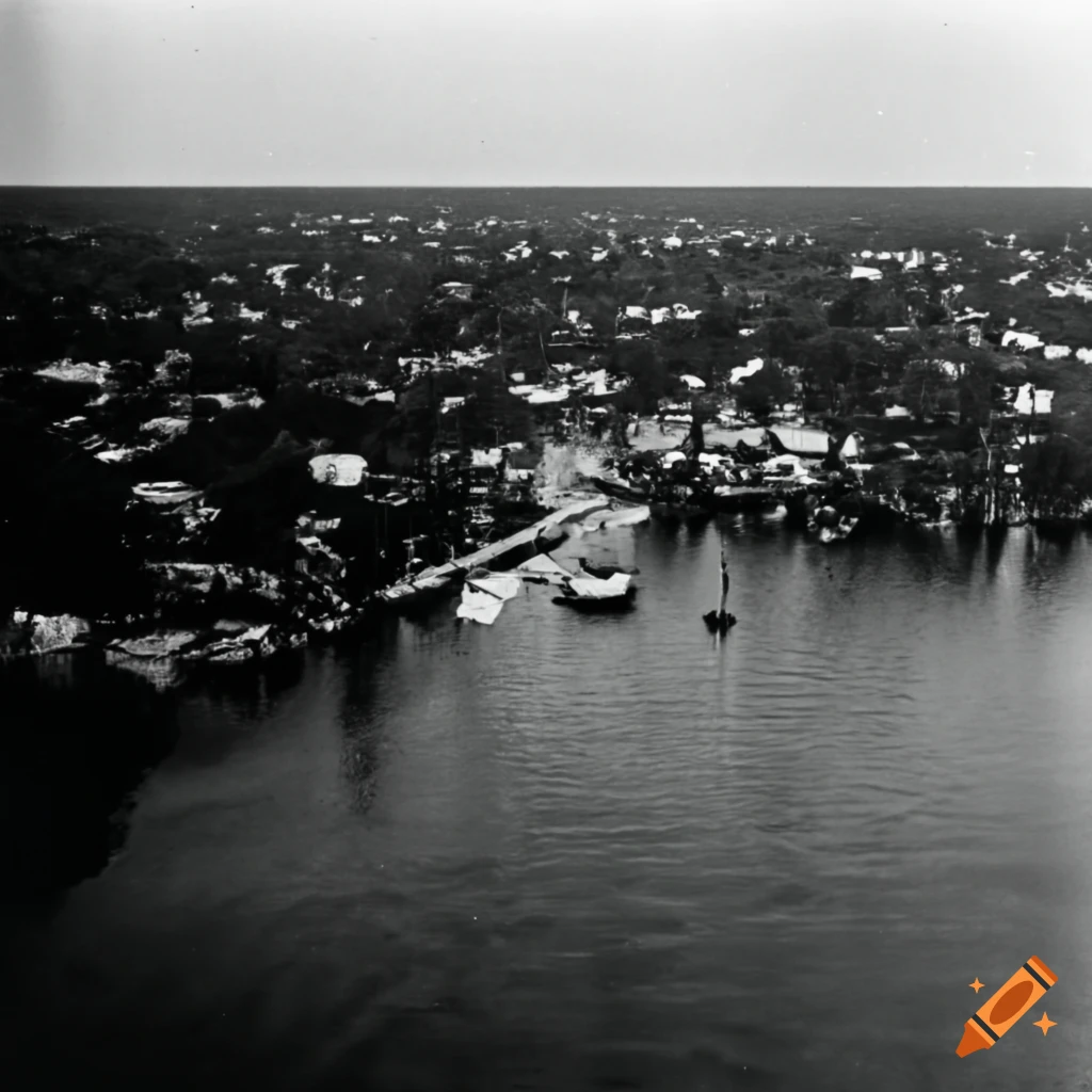 a small town near a tropical island swamp