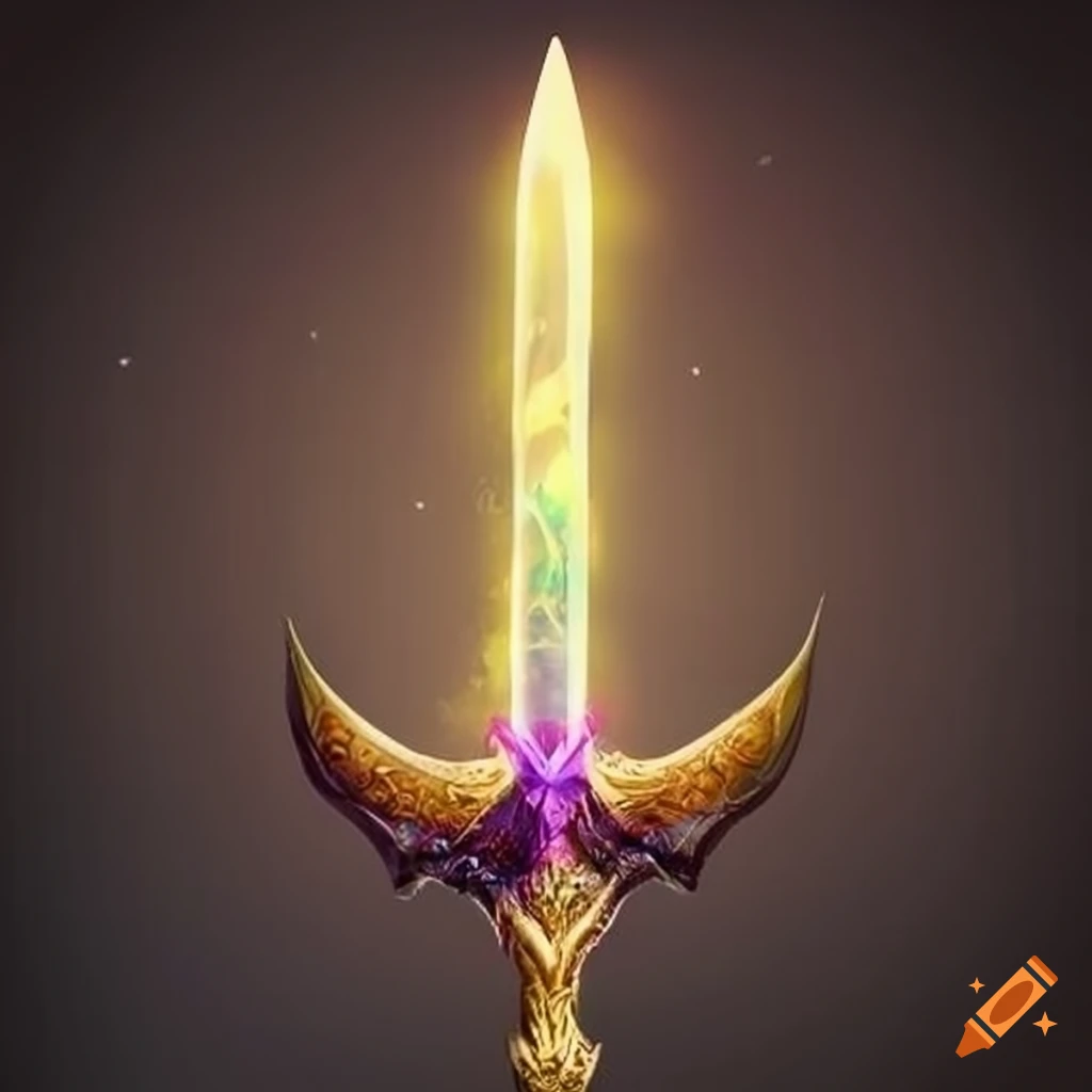 image of a mythical glowing sword