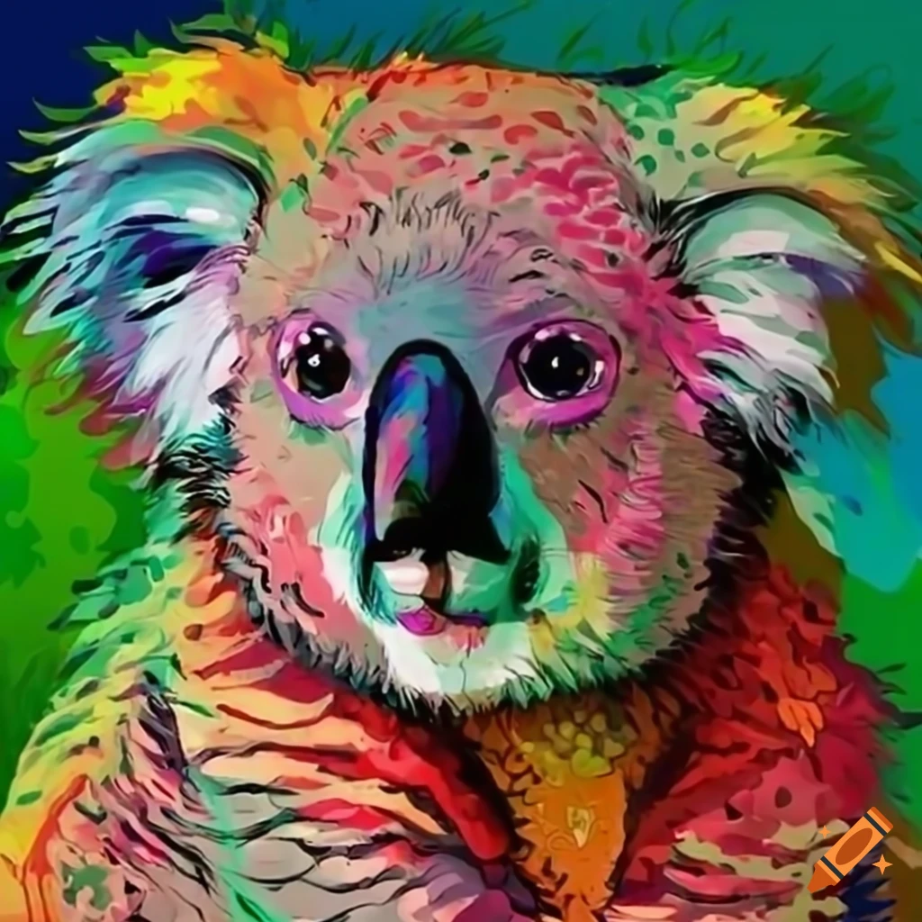 Cute koala on Craiyon