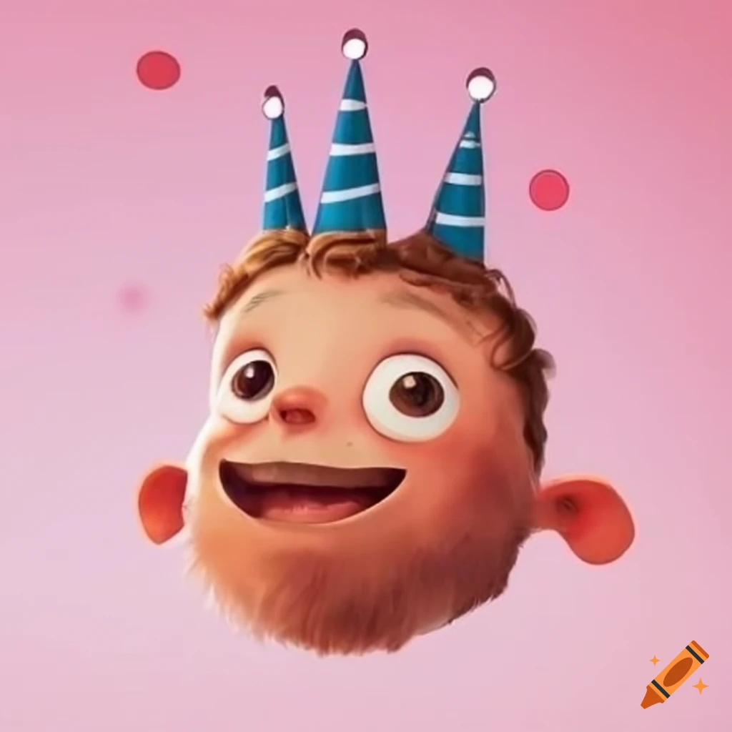 illustration of a birthday card with the text 'Niko Geburtstagskarte Lappen'
