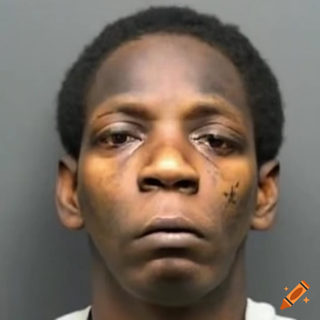 Mugshots of a man arrested by police