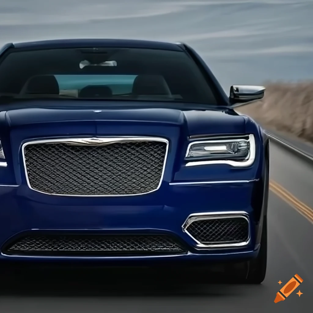 2020 Chrysler 300c on a dark blue background
