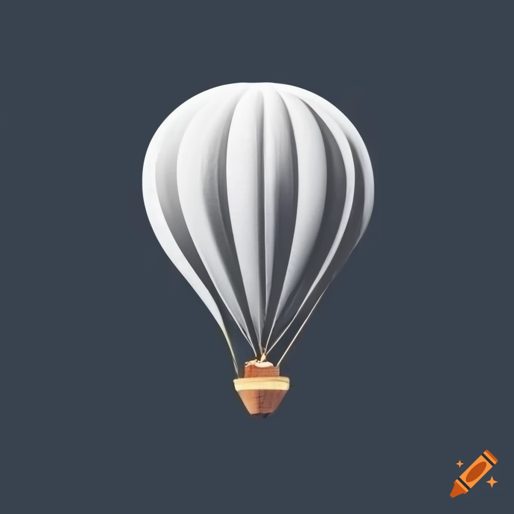 white hot air balloon logo