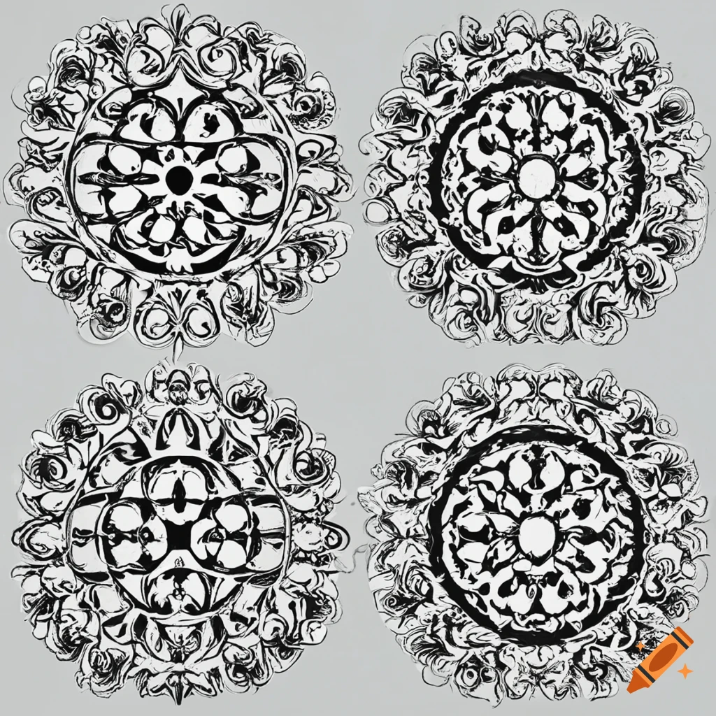 vintage ornamental circle design