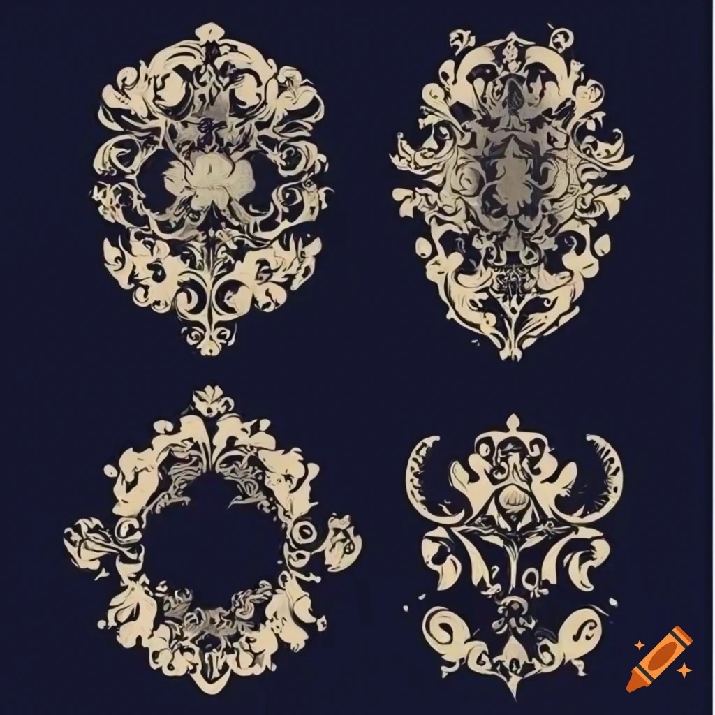 vector graphic frame with vintage floral ornaments