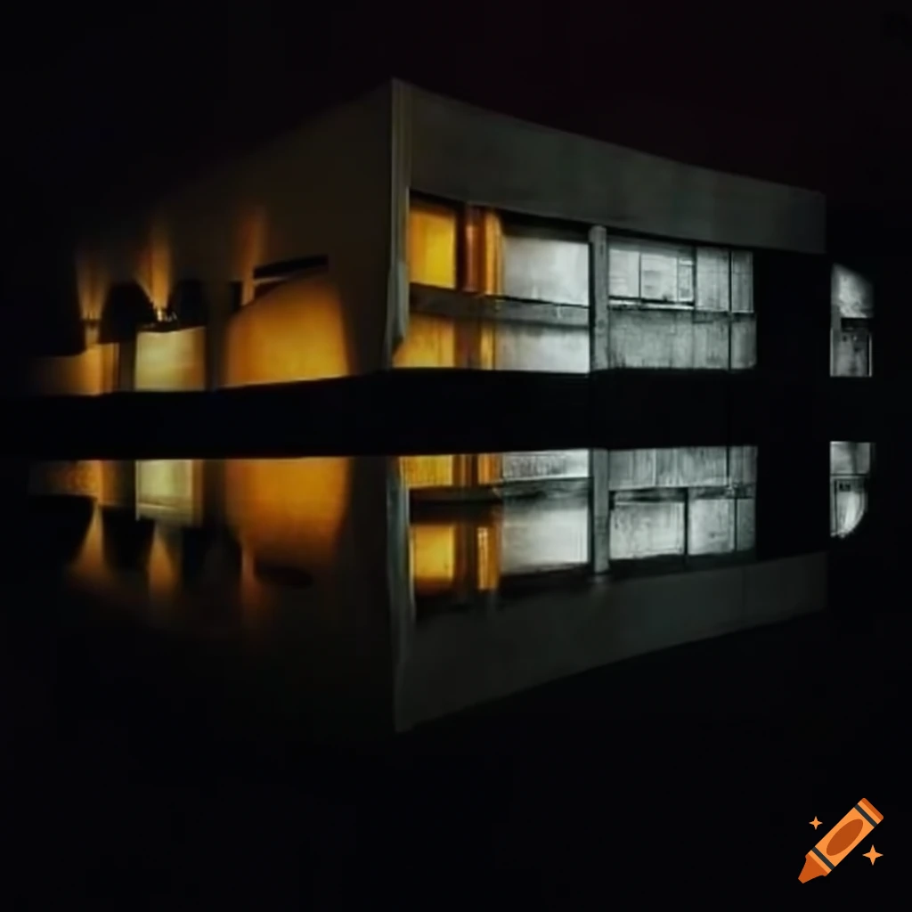 hyperrealist depiction of a modern white house
