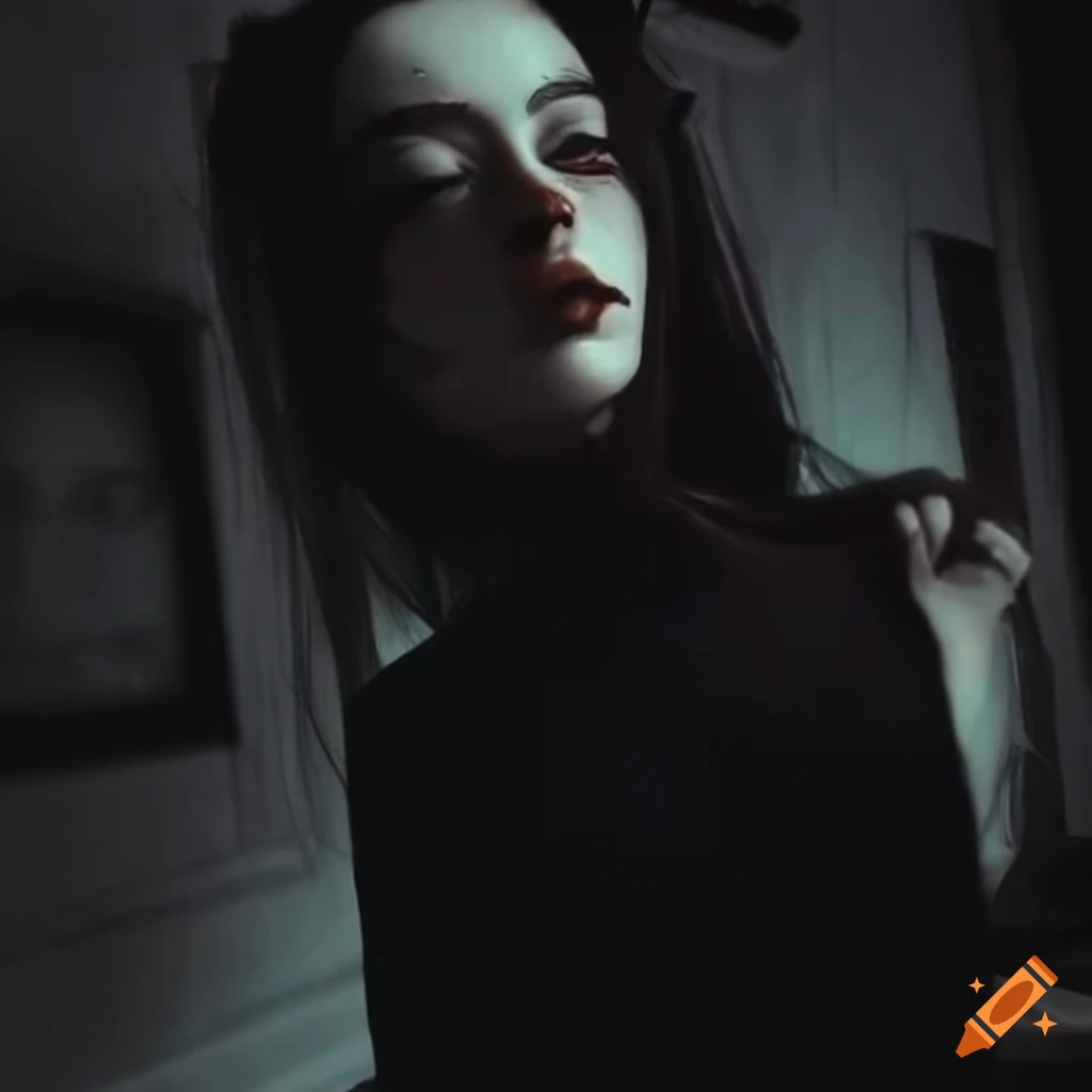 dark academia aesthetic with an edgy girl