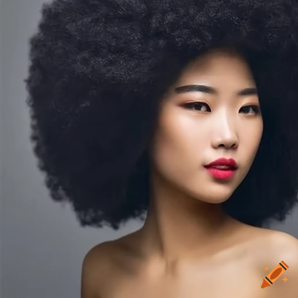 image of a young Chinese woman with thick afro dreads