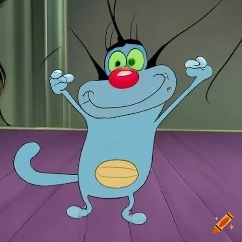 cartoon characters of Oggy and the Cockroaches