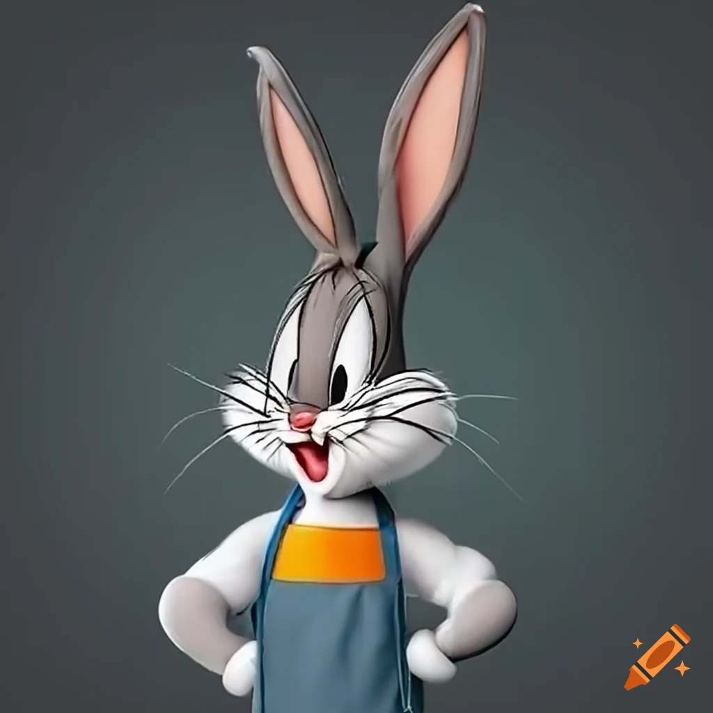 Bugs Bunny wearing an apron