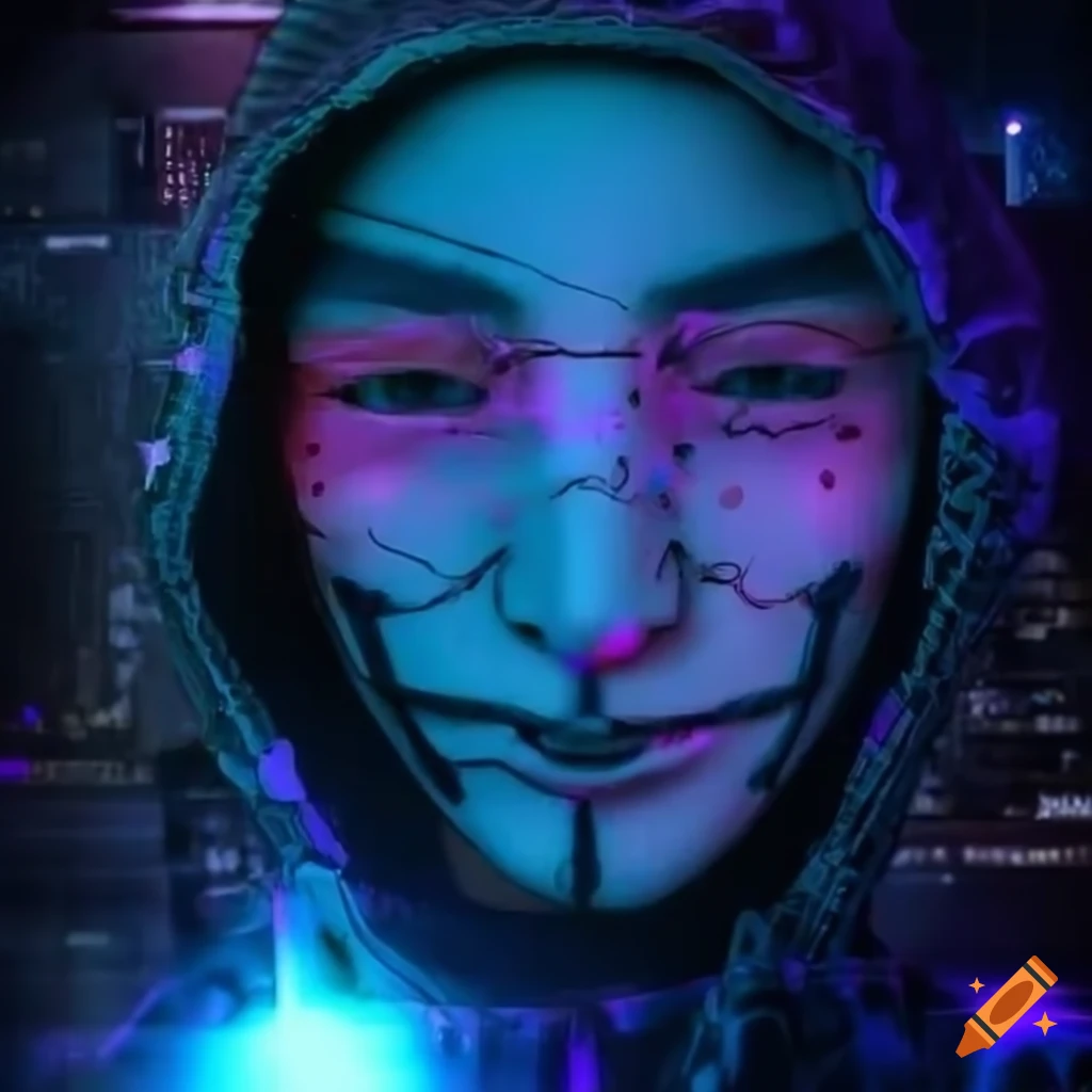 cyberpunk anime hacker character