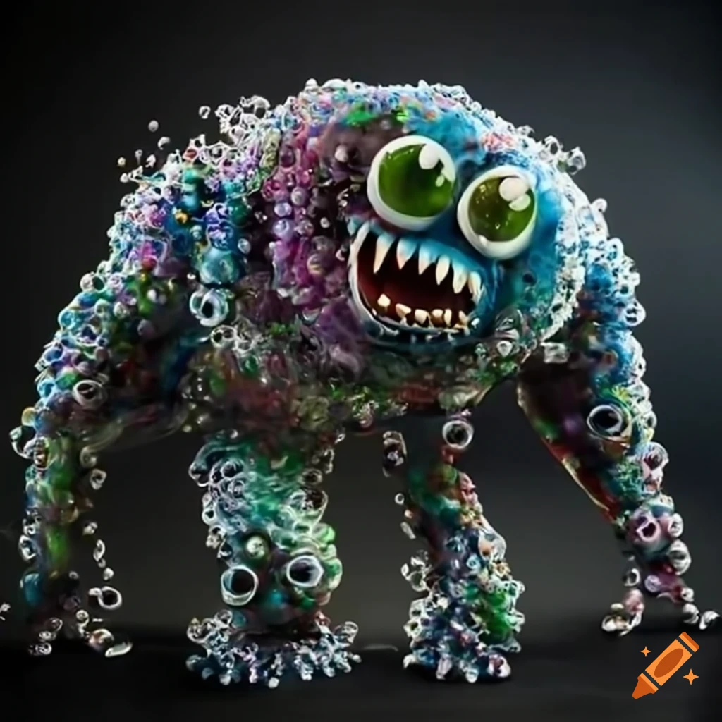 realistic bubble monster