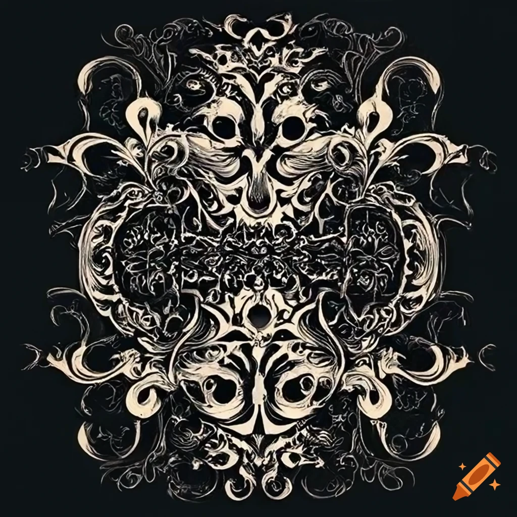 vintage ornamental art nouveau-style divider