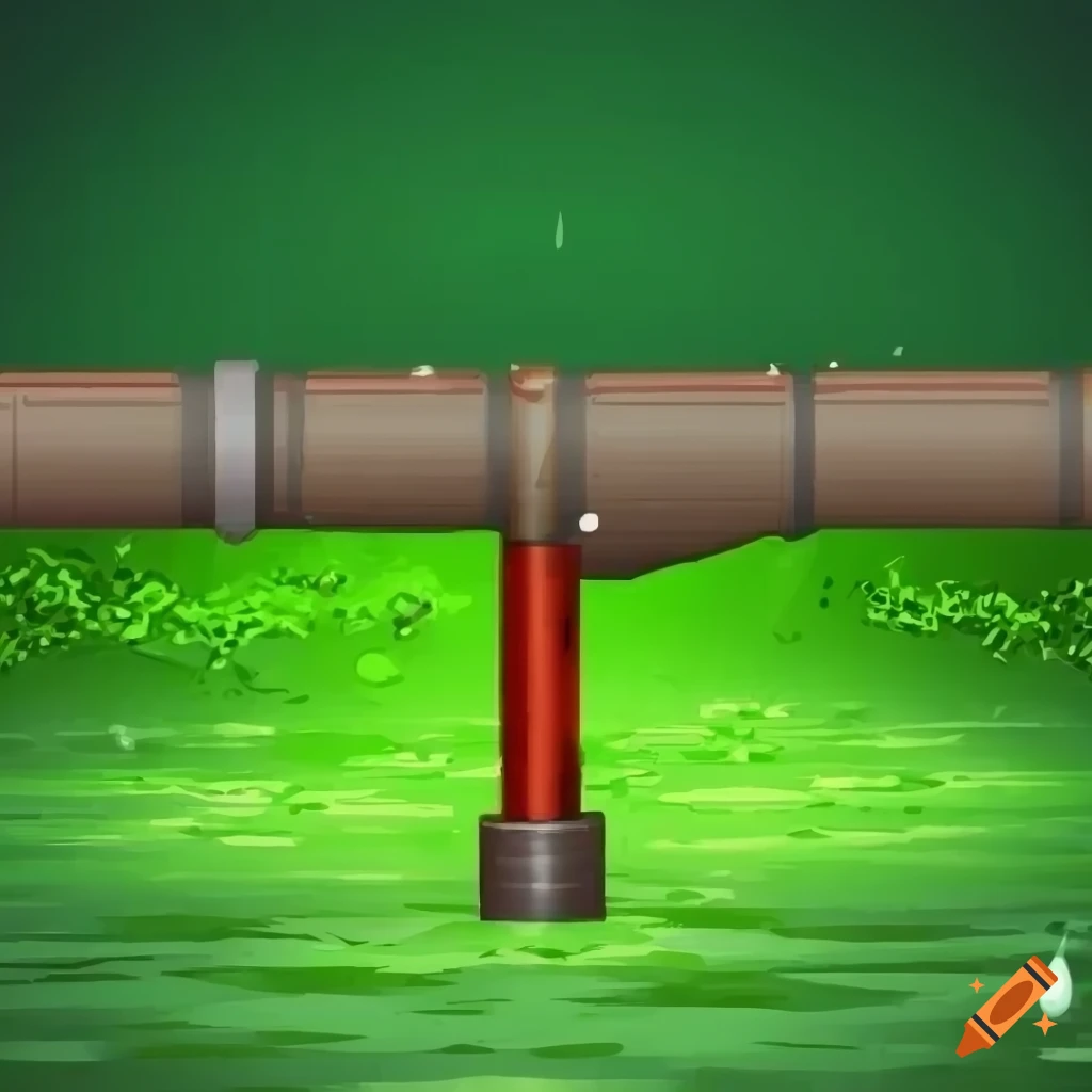 background of a green water sewer for a video game