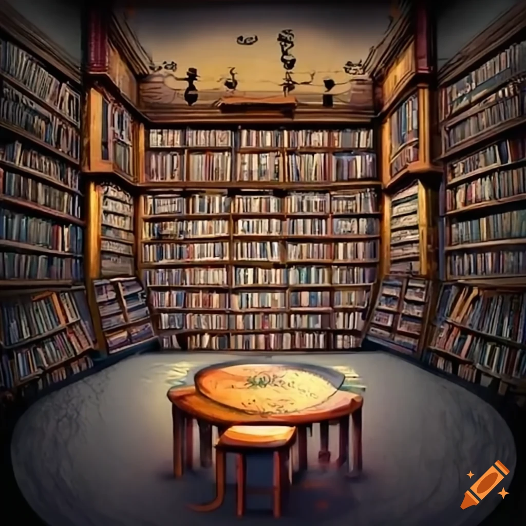 database library illustration