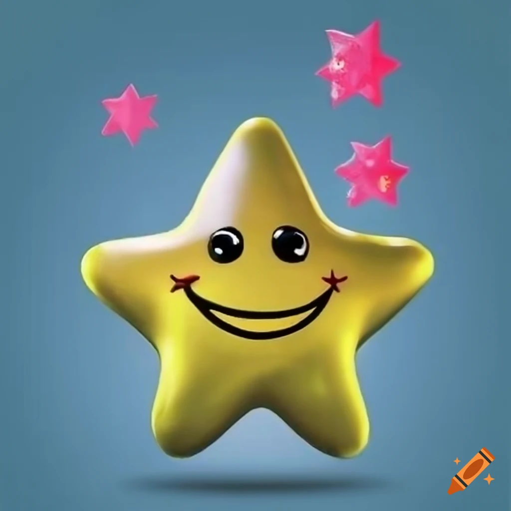 digital art of a smiling star